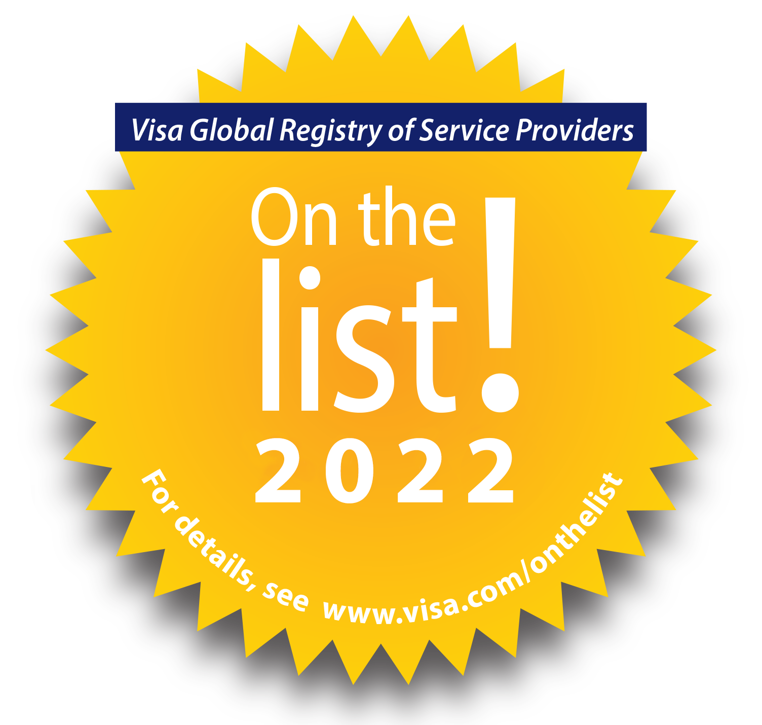 visa global registry of service providers badge