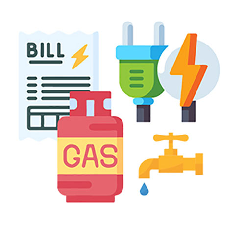 Utilities Bills or a bill for services like water, electric, gas, garbage, cable TV, internet, mobile